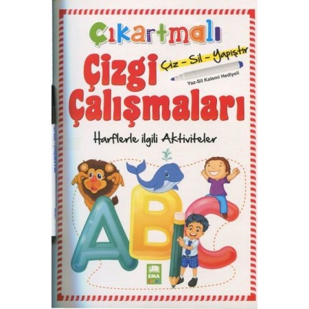 Çıkartmalı Çizgi Çalışmaları Harfler