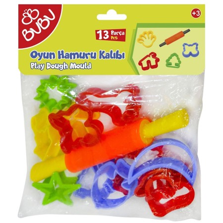 Bu-Bu Oyun Hamuru Kalıbı Merdaneli 13 Parça BUBU-HK0011 Bu-Bu Oyun Hamuru Kalıbı Merdaneli 13 Parça BUBU-HK0011