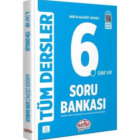 Editör Yayınları 6. Sınıf Tüm Dersler Soru Bankası Vip Mavi 2026