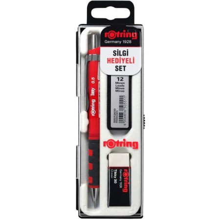 Rotring Okul Seti Versatil+Min Silgi Hediyeli 0.7 MM Kırmızı RO-KK07-05K Rotring Okul Seti Versatil+Min Silgi Hediyeli 0.7 MM Kırmızı RO-KK07-05K