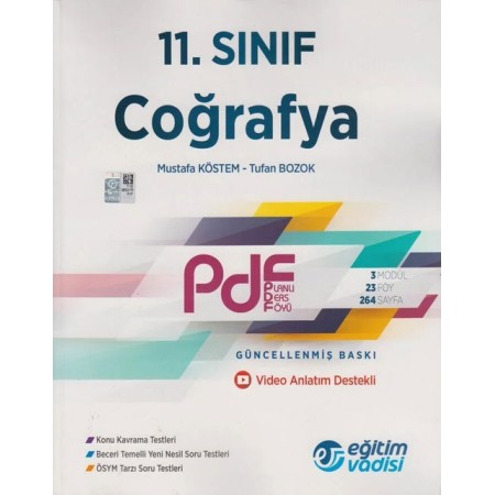 Eğitim Vadisi Yayınları 11. Sınıf Coğrafya PDF Planlı Ders Föyü