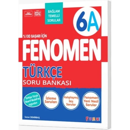 Fenomen Yayınları Fenomen 6 Türkçe A Soru Bankası