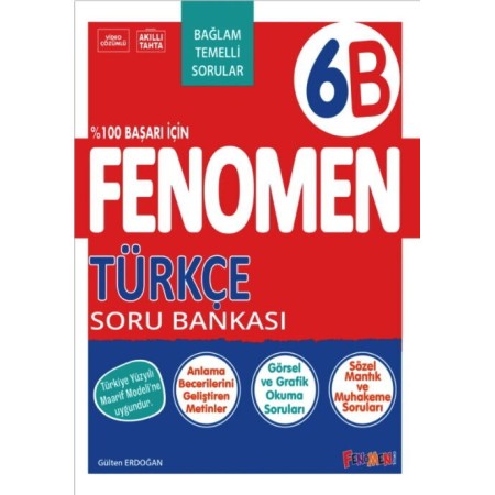 Fenomen Yayınları 6. Sınıf Türkçe B Fenomen Soru Bankası
