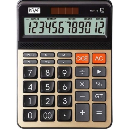 Kraf Hesap Makinesi Masaüstü 12 Hane HM-175 GD