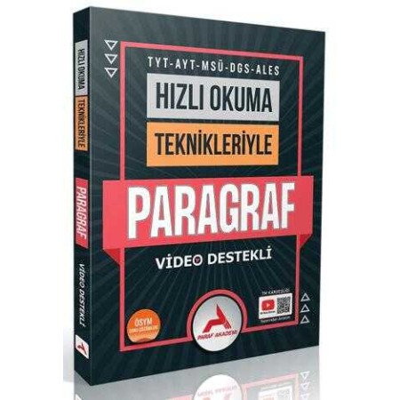 Paraf Akademi TYT AYT MSÜ DGS ALES Hızlı Okuma Teknikleriyle Paragraf