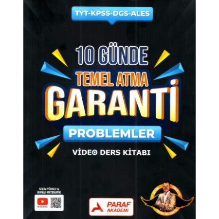 Paraf Akademi TYT - KPSS - DGS - ALES 10 Günde Temel Atma Garantili Problemler