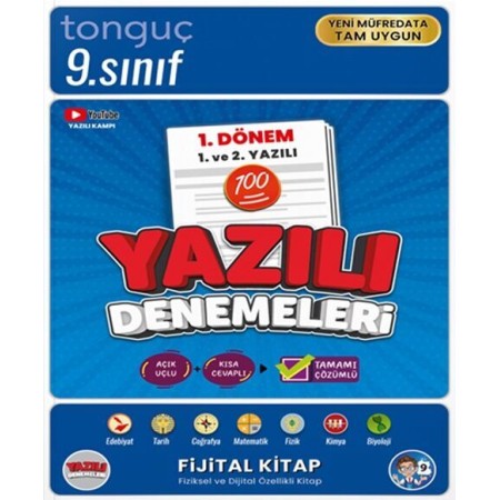 Tonguç Akademi 9. Sınıf Yazılı Denemeleri 1. Dönem 1 ve 2. Yazılı
