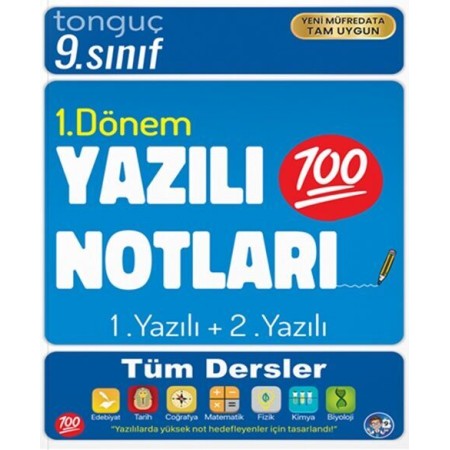 Tonguç Akademi 9. Sınıf Yazılı Notları 1. Dönem 1 ve 2. Yazılı