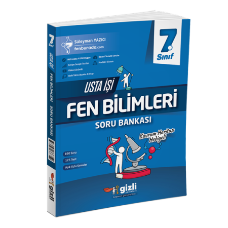 Gizli Yayıncılık  7. Sınıf Usta İşi Fen Bilimleri Soru Bankası