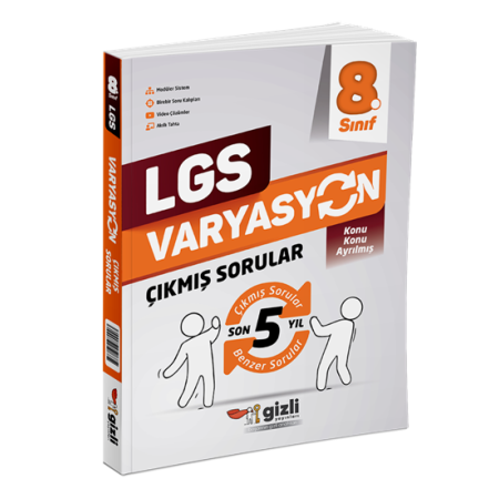 Gizli Yayıncılık LGS Varyasyon Son 5 Yıl Konu Konu Çıkmış Sorular