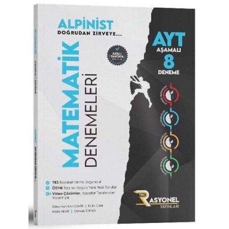 Rasyonel Yayınları AYT Matematik Alpinist Aşamalı 8 Deneme