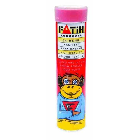 Fatih Kuru Boya Metal Tüp Kutu Tam Boy 24 Renk Kalemtraş Hediyeli 33224