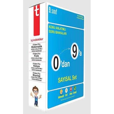 Tonguç Akademi 0`dan 9`a Konu Anlatımlı Soru Bankası Sayısal Set