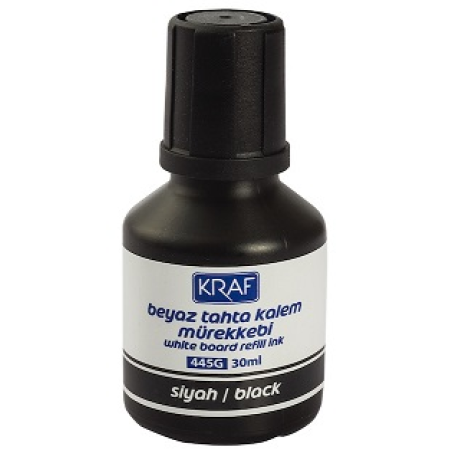 Kraf 445g 30 Ml Beyaz Tahta Kalemi Mürekkebi Siyah