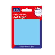 Kraf Yapışkanlı Not Kağıdı 76X76 50 Yp. Şeffaf Mavi