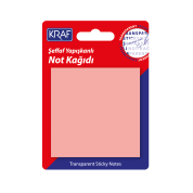 Kraf Yapışkanlı Not Kağıdı 76X76 50 Yp. Şeffaf Pembe .