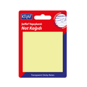 Kraf Yapışkanlı Not Kağıdı 76X76 50 Yp. Şeffaf Sarı 