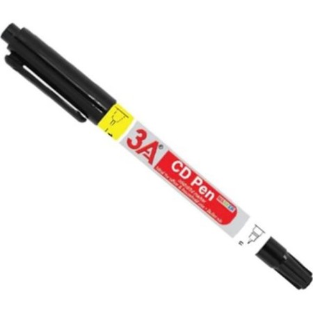 Asetat Kalemi 3A Çift Taraflı Sm Siyah 1431cd-dvd