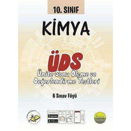 Pano Yayınevi 10. Sınıf Kimya Ünite Değerlendirme Sınavı