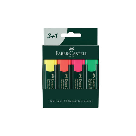 Faber-Castell Textliner Fosforlu Kalem 4Lü