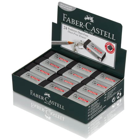 Faber-Castell Dust-Free Siyah Silgi Orta 24 lü
