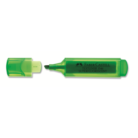Faber-Castell Fosforlu Kalem 1546 Şeffaf Gövde Yeşil