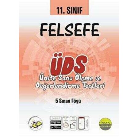 Pano Yayınları 11. Sınıf Felsefe Ünite Değerlendirme Sınavı 