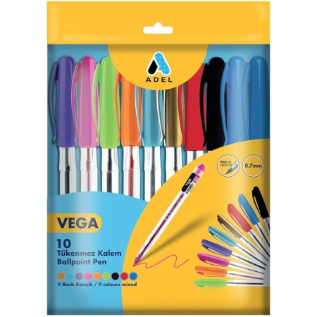 Adel Vega Tükenmez K. Karışık, 10'lu
