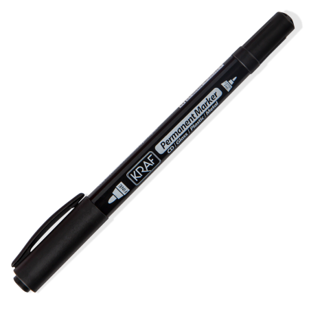 Kraf Permanent Marker Çift Uçlu Asetat Kalemi 250G Siyah