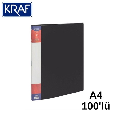 Kraf Sunum Dosyası A4 100lü Siyah 