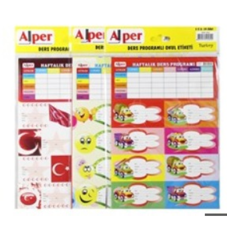 Alper Okul Etiketi 3 yaprak
