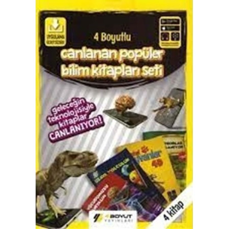 4Boyut Yayınları 4 Boyutlu Canlanan Popüler Bilim Kitapları Seti