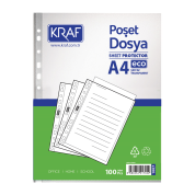 Kraf Poşet Dosya A4 Eco 100 Lü 1007