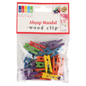 Südor Ahşap Renkli Mandal Büyük 2,5 cm 30'lu
