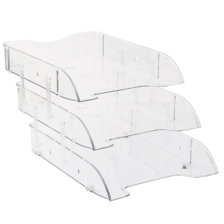Kraf Hareketli Şeffaf 3 Lü Evrak Rafı 829g