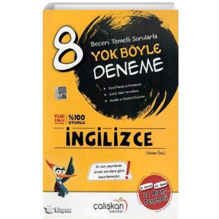 Çalışkan Yayınları 8. Sınıf İngilizce Beceri Temelli Sorularla Yok Böyle Deneme 