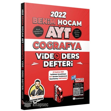 Benim Hocam Yayınları 2022 AYT Coğrafya Video Ders Defteri (Konu Anlatım)