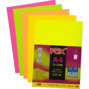 fcx Fosforlu Renkli A4 Kağıdı 5 Renk 50 Yaprak