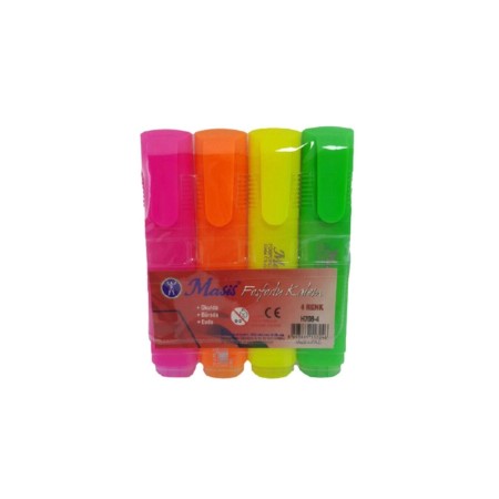Masis Fosforlu Kalem 4lü Pvc Paket