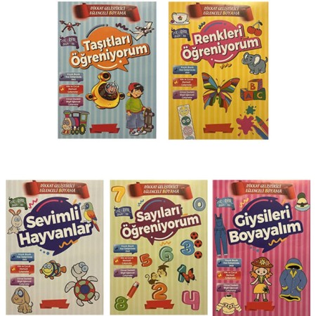Gönül Yayıncılık Renkleri Öğreniyorum Boyama Kitabı Seti 5 Kitap