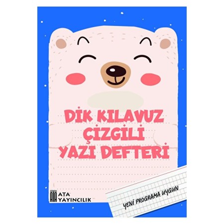 Kılavuz Çizgili Yazı Defteri Küçük Boy (Dik Temel Harflerle) Ata Yayıncılık