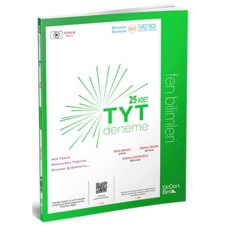 ÜçDörtBeş Yayınları  Fen Bilimleri 25 Deneme