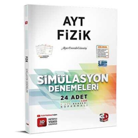 3D Yayınları AYT 3D Simülasyon Fizik Denemeleri