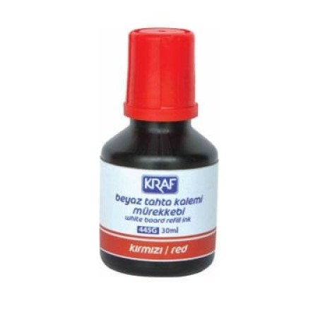 Kraf 445g 30 Ml Beyaz Tahta Kalemi Mürekkebi Kırmızı