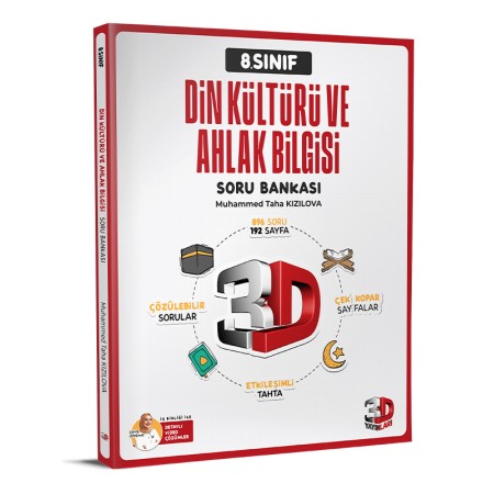 3D Yayınları 8. Sınıf LGS Din Kültürü ve Ahlak Bilgisi Soru Bankas