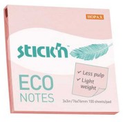 Hopax Stıckn Yapışkanlı Not Kağıdı 100 YP 76x76 Eco Pastel Pembe