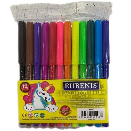 Rubenis Keçeli Kalem 12 Renk 