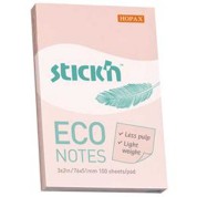 Hopax Stıckn Yapışkanlı Not Kağıdı 100 YP 76x51 Eco Patel Pembe