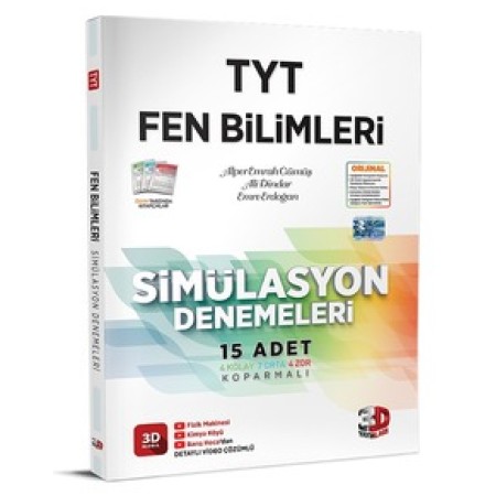 3D Yayınları TYT Fen Bilimleri Simülasyon 15 Deneme