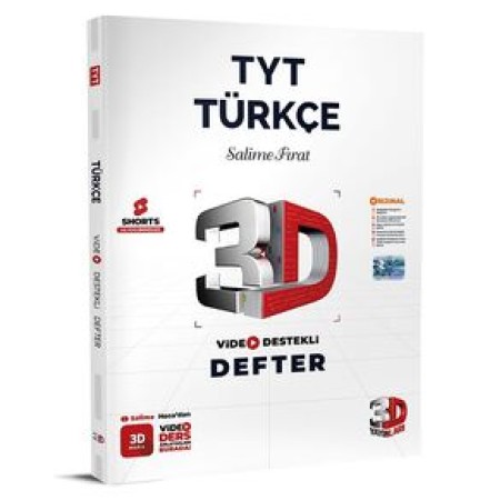 3D Yayınları  TYT Türkçe Video Destekli Defter